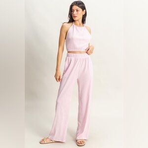 HYFVE Striped Halter Neck Top and Pants Set